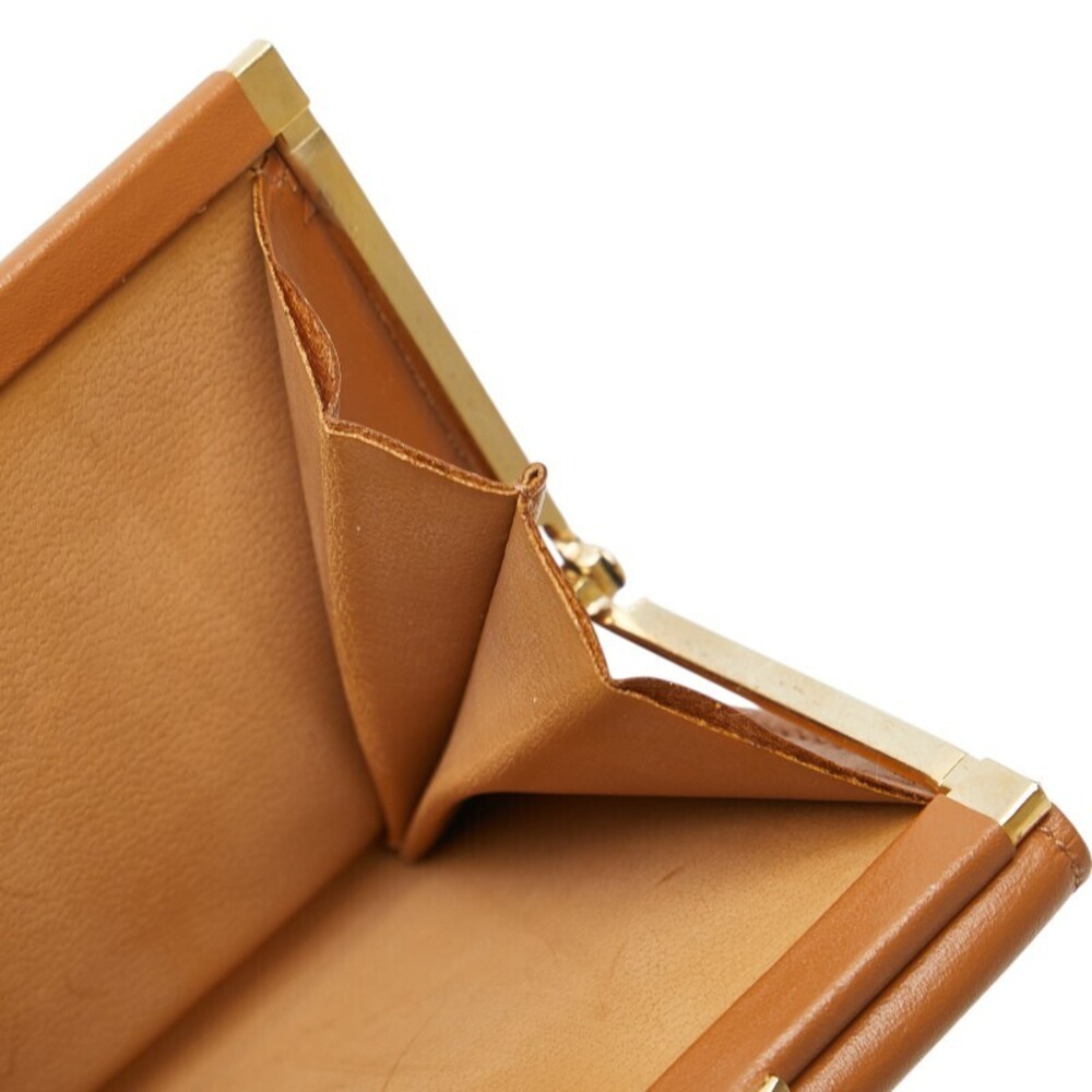 Celine clasp Macadam trifold brown beige leather wallet - Picture 8 of 10